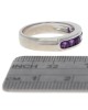 Amethyst and Diamond Band in White Gold